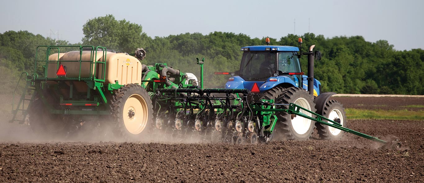 New Holland Tractor and Great Plains Planter